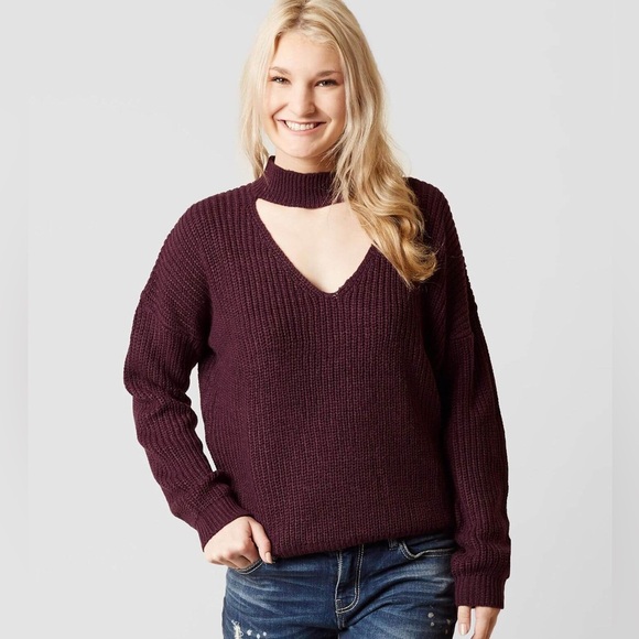 Polly & Esther Sweaters - 💜 Women's Burgundy Sweater
